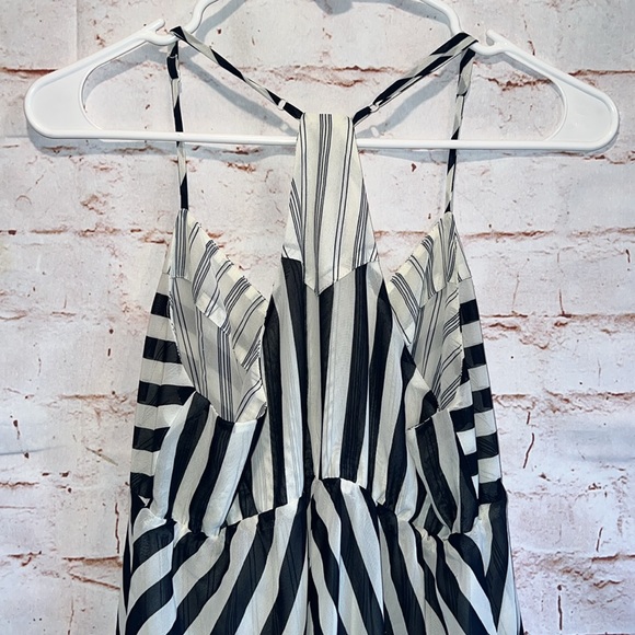 Anthropology Silence Noise Dress Womens Small White Black Striped Sundress - Picture 6 of 8